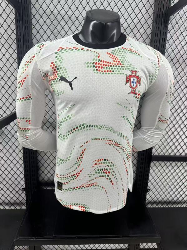 Portugal away Player long   1:1 Quality Soccer Jersey  25-26