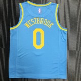 Los Angeles Lakers  Round Neck  MPLS  Blue #0 WESTBROOK  1:1 Quality NBA Season Jerseys