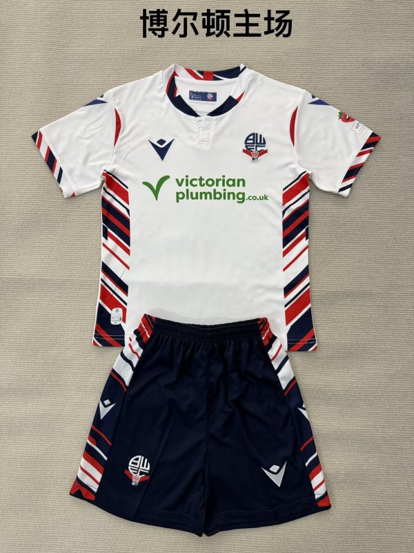 Bolton Home Fans  (Kids and Man)  1:1 Quality Soccer Jersey  25-26