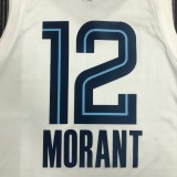Memphis Grizzlies  White #12 MORANT 1:1 Quality NBA Jerseys  75 Year
