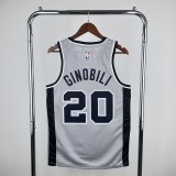 San Antonio Spurs Grey #20 GINOBILI 1:1 Quality NBA  Season Jerseys 2021