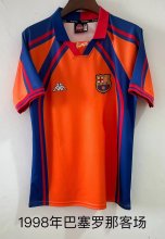 Retro Barcelona Away  1:1 Quality Soccer Jersey   1998