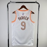 San Antonio Spurs City Edition White #9 PARKER 1:1 Quality NBA  Season Jerseys 2024