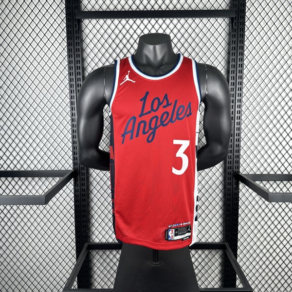 Los Angeles Clippers #3 PAUL Red NBA Jerseys  2025