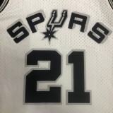 San Antonio Spurs Retro White #21 DUNCAN 1:1 Quality NBA  Season Jerseys 1998-1999