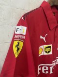F1 Ferrari red polo  Short Sleeve Racing Suit 2026