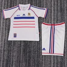 Retro France  away Kids 1:1 Quality Soccer Jersey  1998