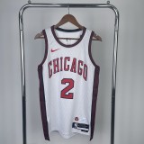 Chicago Bulls City Edition  White  #2 BALL 1:1 Quality NBA  Season Jerseys  2023