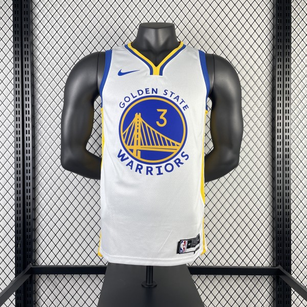 Golden State Warriors  V-neck White #3 POOLE 1:1 Quality NBA Season Jerseys 2023