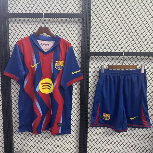 Barcelona Fourth Away With Pants Sets  Fans  1:1 Quality Soccer Jersey  25-26