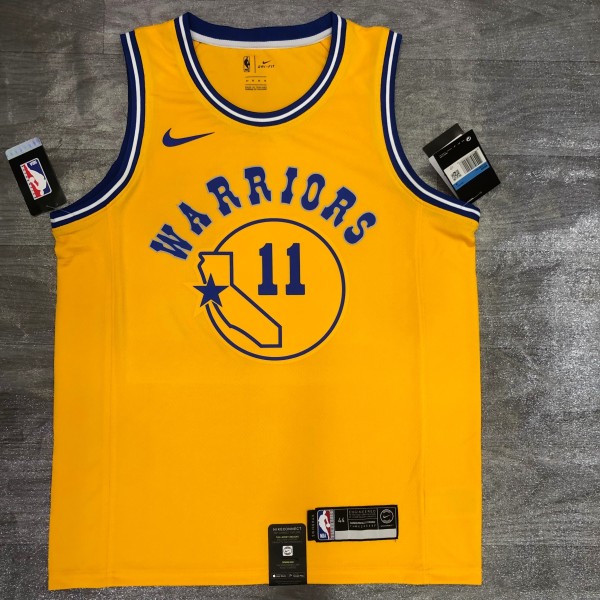 Golden State Warriors Yellow  #11  THOMPSON  1:1 Quality NBA Season Jerseys