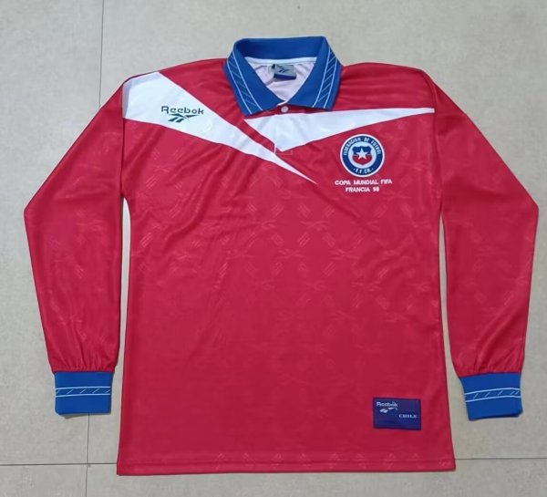 Retro Chile Home long   Fans 1:1 Quality Soccer Jersey  1998