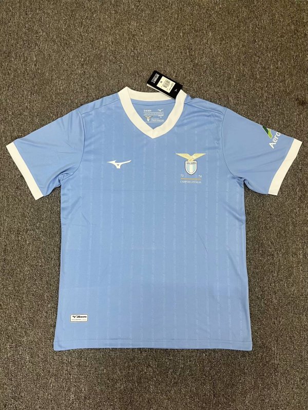 Lazio 50th Anniversary blue Fans  1:1 Quality Soccer Jersey  24-25