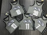 Brooklyn Nets Grey #30  CURRY 1:1 Quality NBA  Season Jerseys 75 Year