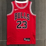 Chicago Bulls Red #23 JORDAN 1:1 Quality NBA  Season Jerseys  75 Year