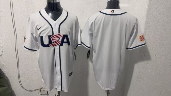 MLB USA White  1:1 Quality Baseball  Jerseys  World Cup