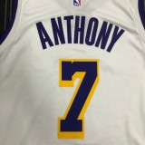 Los Angeles Lakers White #7 ANTHONY 1:1 Quality NBA Season Jerseys