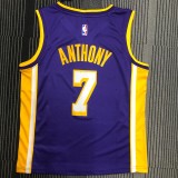 Los Angeles Lakers Purple #7 ANTHONY 1:1 Quality NBA Season Jerseys