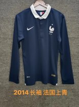 Retro France long  Home 1:1 Quality Soccer Jersey 2014