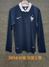 Retro France long  Home 1:1 Quality Soccer Jersey 2014