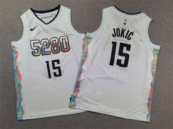 Denver Nuggets Kids City Edition #15 JOKIC 1:1 Quality NBA Jerseys 2025