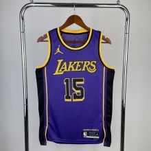 Los Angeles Lakers Jodan Purple #15  REAVES   1:1 Quality NBA Season Jerseys  2023