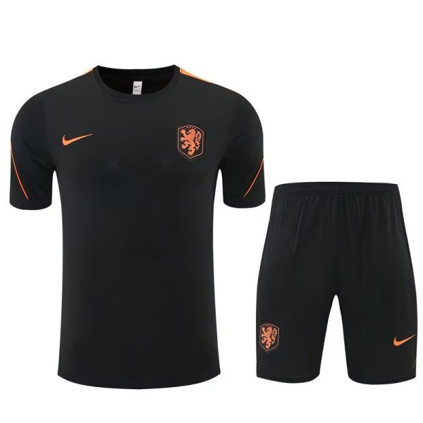 Netherlands Training Black With Pants Sets (16-2XL) 1:1 Quality Soccer Jersey  26-27（2026）