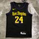 Los Angeles Lakers Kobe  #24 BRYANT  Black Round neck NBA Jerseys