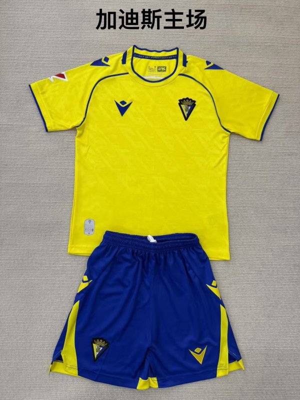 Cadiz home  Kids  1:1 Quality Soccer Jersey   25-26