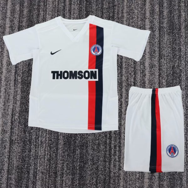 Retro PSG Paris  Away Kids 1:1 Quality Soccer Jersey  2002-2003