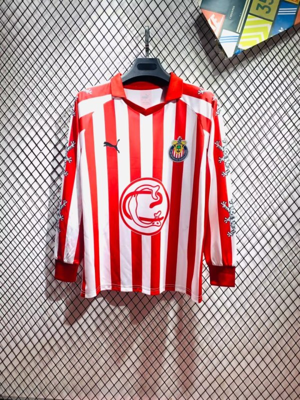 Chivas (Guadalajara ) Long Sleeve Retro co-branded Edition Fans 1:1 Quality Soccer Jersey  26-27