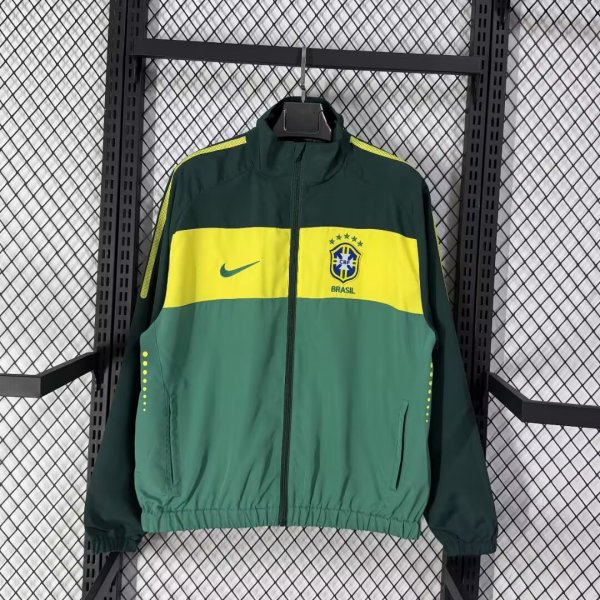 Brazil Windbreaker Green 1:1 Quality Soccer Jersey  26-27 （2026）