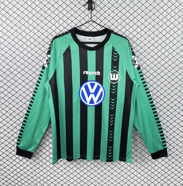 Retro Wolfsburg  Away Long Sleeve Fans 1:1 Quality Soccer Jersey  1994-1995