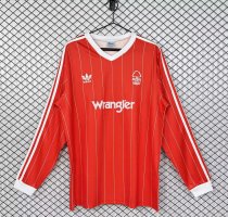 Retro Nottingham Forest Home Long Sleeve  1:1 Quality Soccer Jersey 1982-1984