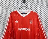 Retro Nottingham Forest Home Long Sleeve  1:1 Quality Soccer Jersey 1982-1984