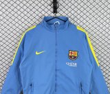 Retro Barcelona Windbreaker  Blue 1:1 Quality Soccer Jersey  2015-2016