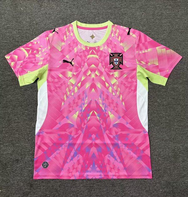 Portugal  Goalkeeper  Fans Pink 1:1 Quality Soccer Jersey  26-27  (2026)