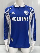 Retro Schalke 04 Long Sleeve  1:1 Quality Soccer Jersey  1998-2000