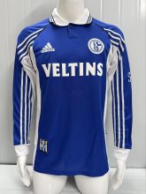 Retro Schalke 04 Long Sleeve  1:1 Quality Soccer Jersey  1998-2000