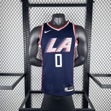 Copy Los Angeles Clippers City Edition Blue  #0 WESTBROOK 1:1 Quality NBA  Season Jerseys 2025