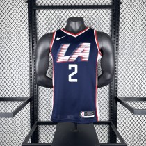 Los Angeles Clippers City Edition Blue #2 LRONARD 1:1 Quality NBA  Season Jerseys  2019