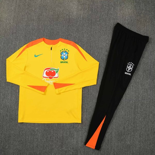 Brazil Training Tracksuit Yellow (Kids And Man 10-2XL)  1:1  26-27 (2026)