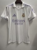 Real Madrid Retro Leisure Special Edition Fans White  1:1 Quality Soccer Jersey  26-27