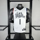 Los Angeles Clippers  Whute #1 HARDEN 1:1 Quality NBA  Season Jerseys 2021