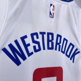 Los Angeles Clippers  White #0 WESTBROOK  1:1 Quality NBA  Season Jerseys 2023