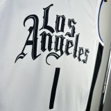 Los Angeles Clippers  Whute #1 HARDEN 1:1 Quality NBA  Season Jerseys 2021