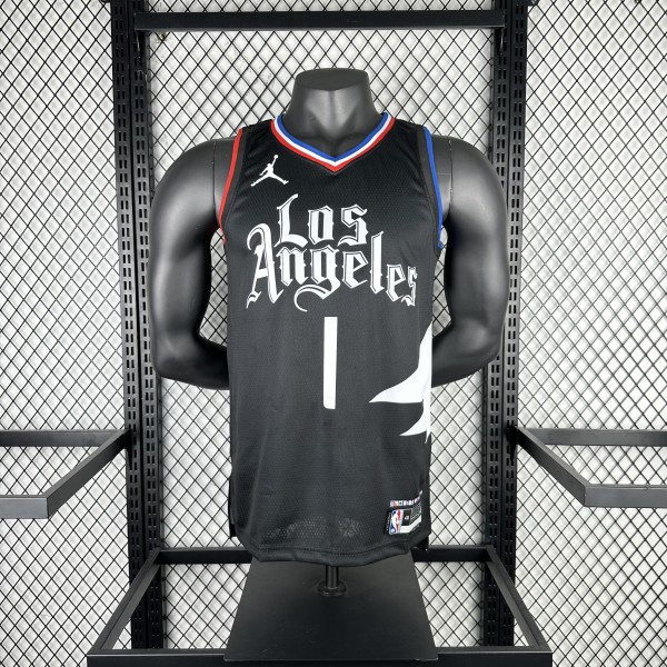 Los Angeles Clippers  Black  #1 HARDEN 1:1 Quality NBA  Season Jerseys 2023