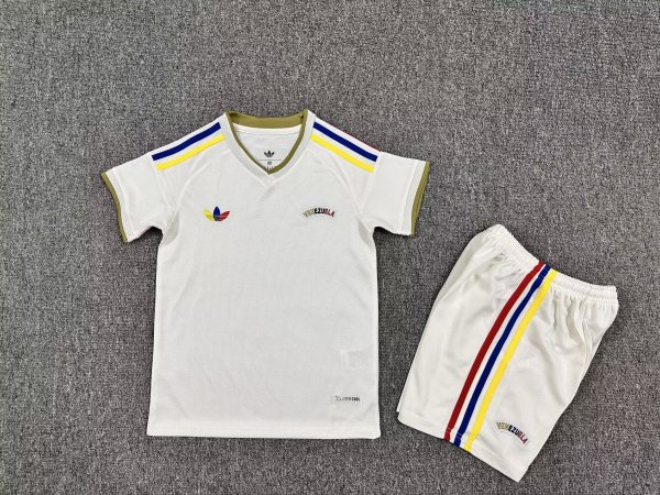 Venezuela Away Kids Fans 1:1 Quality Soccer Jersey  26-27 (2026)