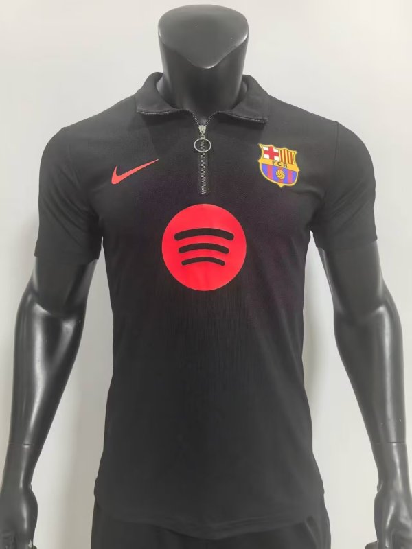 Barcelona Polo Player Black 1:1 Quality Soccer Jersey  26-27