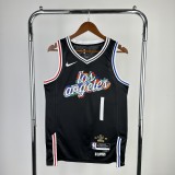 Los Angeles Clippers City Edition   Black  #1 HARDEN 1:1 Quality NBA  Season Jerseys 2023
